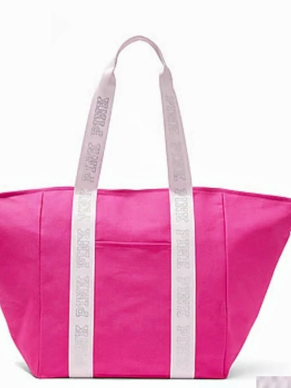 Victoria's Secret Canvas Tote Bag Pink NWT